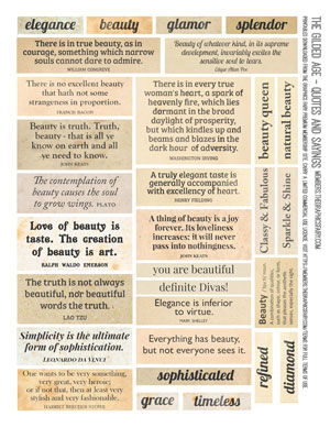 The Gilded Age Printable Quote Sheet
