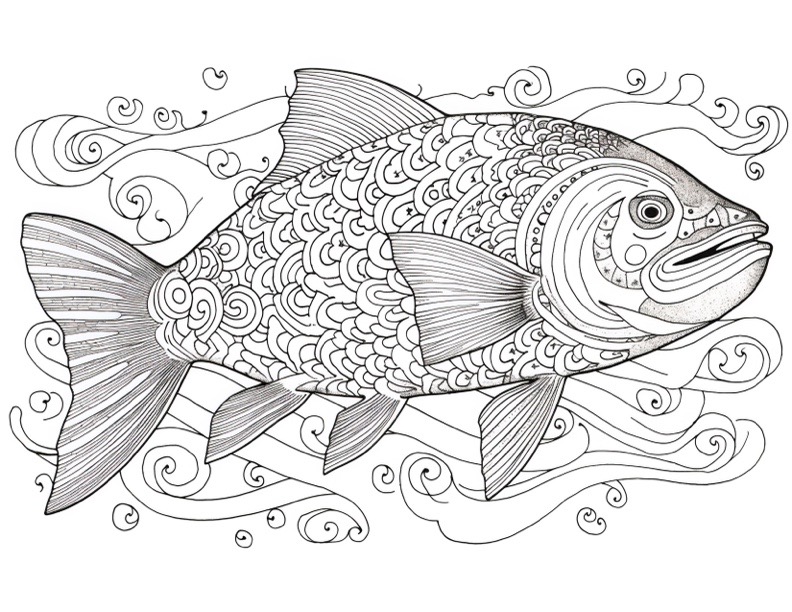 Trace and Color Sea Creatures: Intricate Tracing For Adults, Color and  Trace Coloring Book