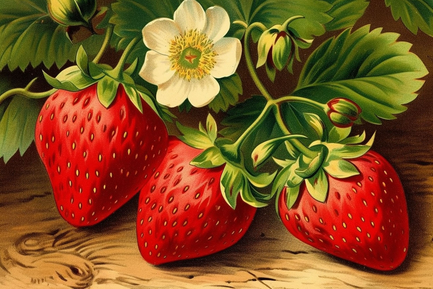 vintage strawberry clip art