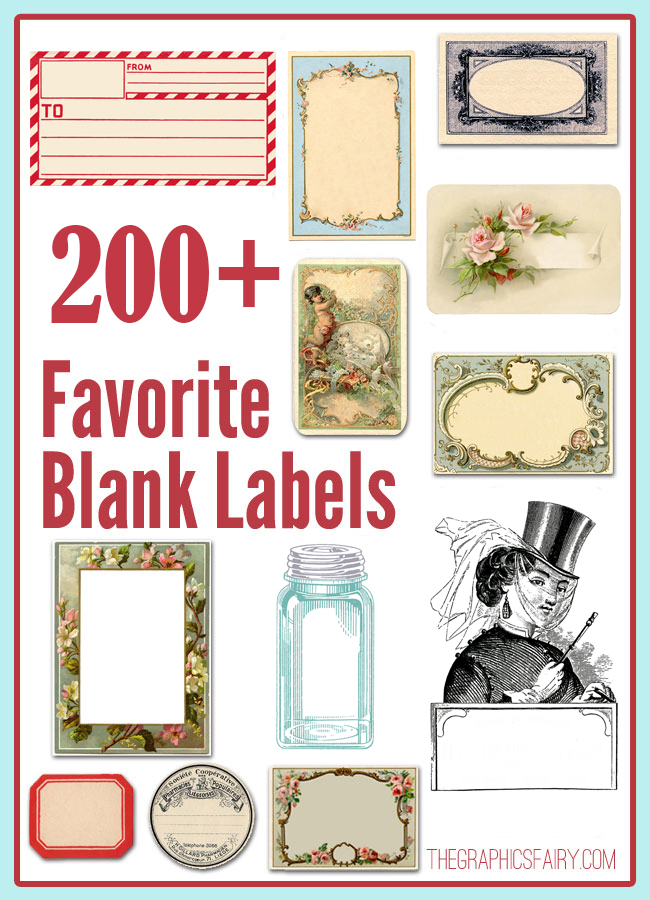 Vintage Blank Labels