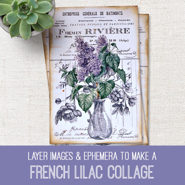 French Lilac Collage PSE Tutorial