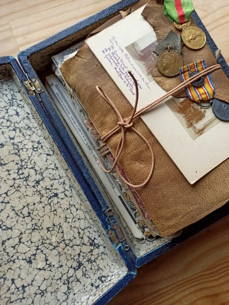 Junk journal in old box
