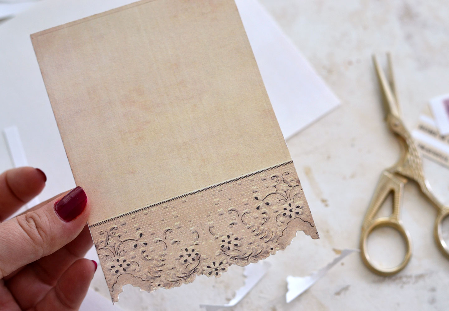  cutting arround the lace