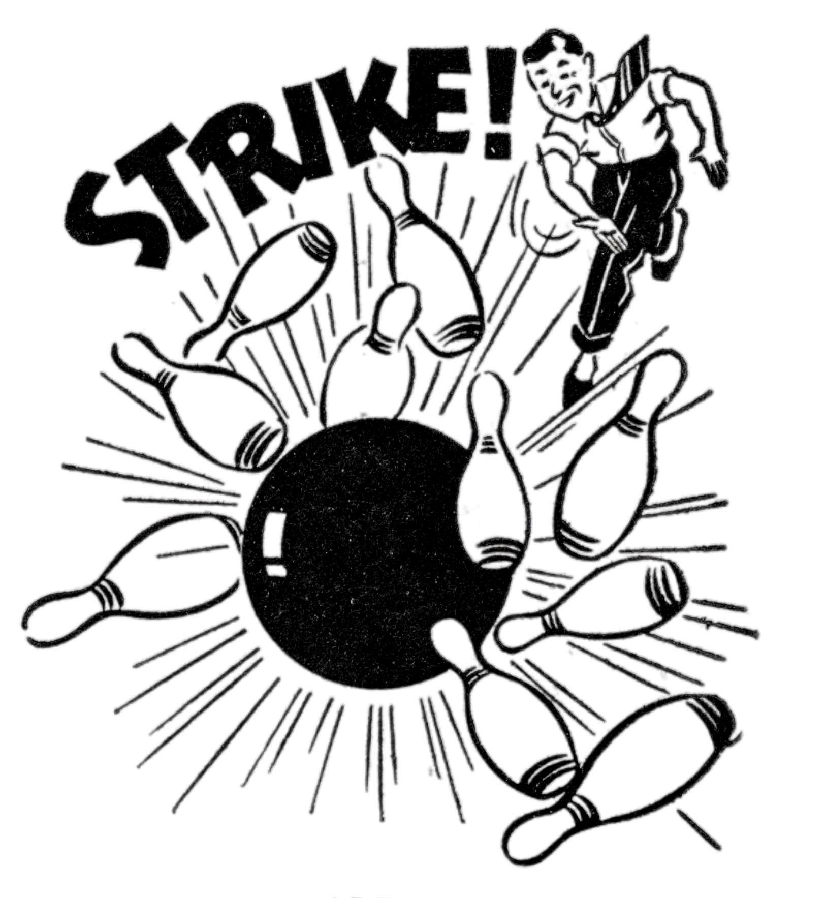 Bowling Strike Clipart
