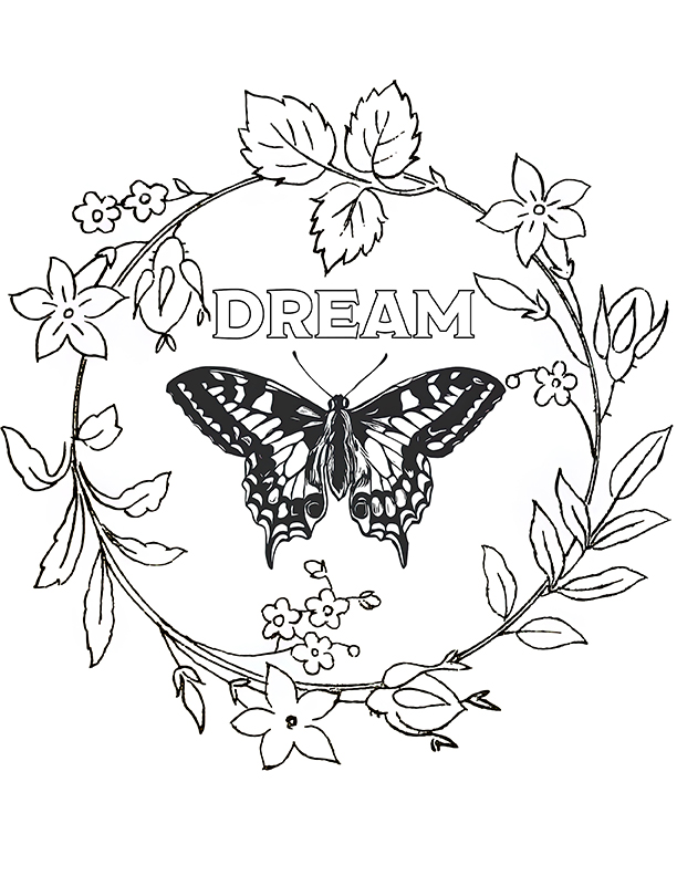 butterfly coloring pages addition