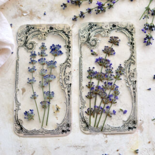 What to do with pressed flowers - Transparent lavender bookmarks