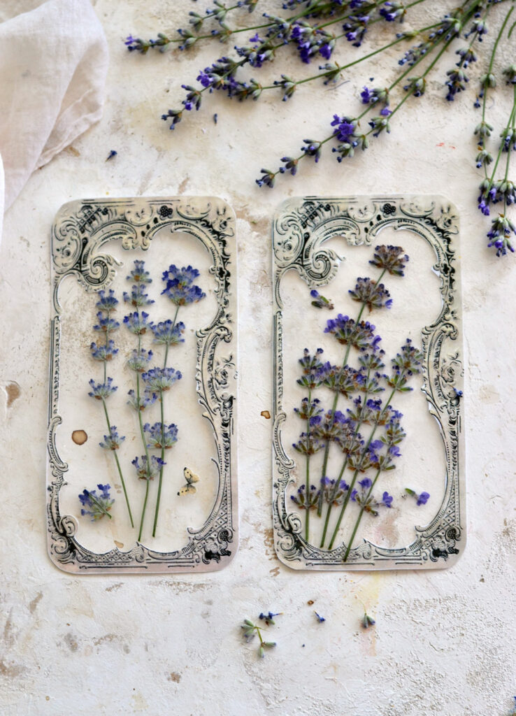 What to do with pressed flowers - lavender bookmarks