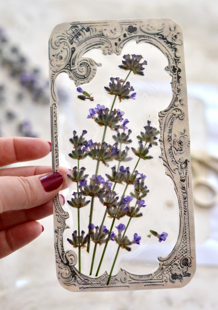 What to do with pressed flowers - lavender bookmarks final piece
