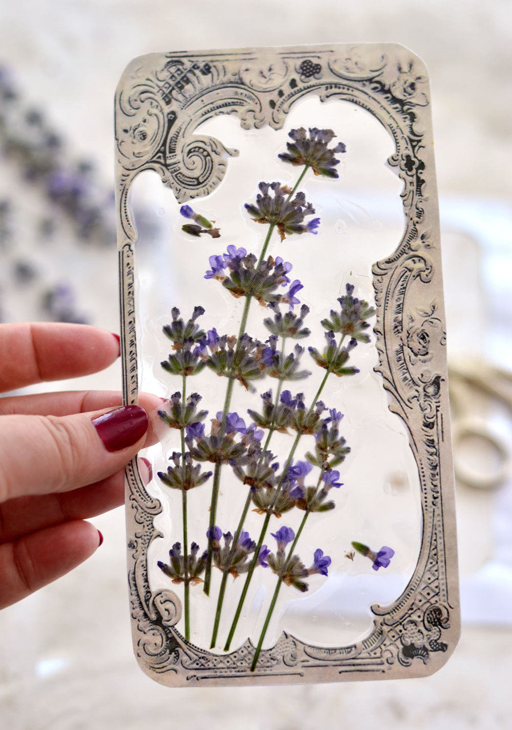 Large Laminated Bookmark With Real Pressed Flowers, Dried Flowers