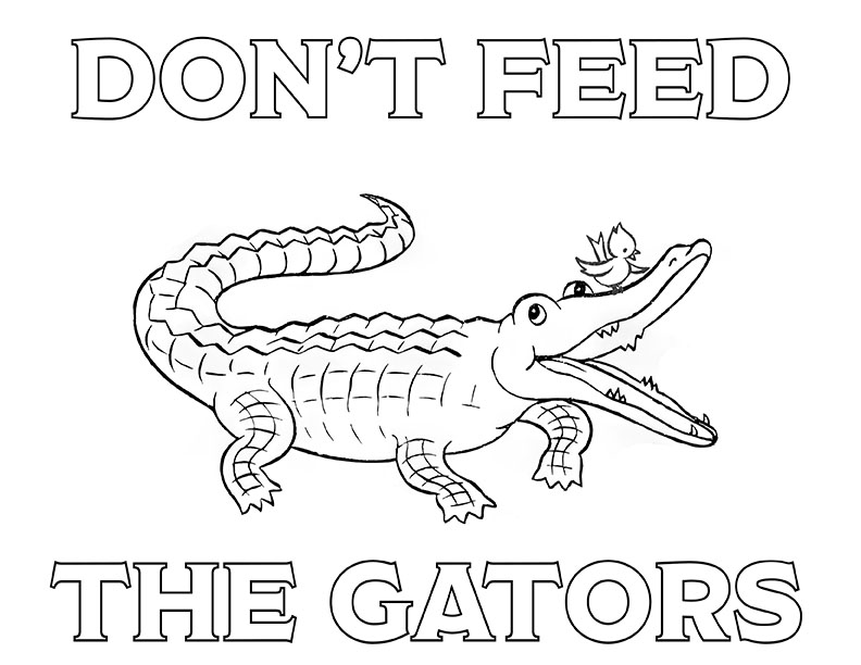 Don't feed the Gators Coloring