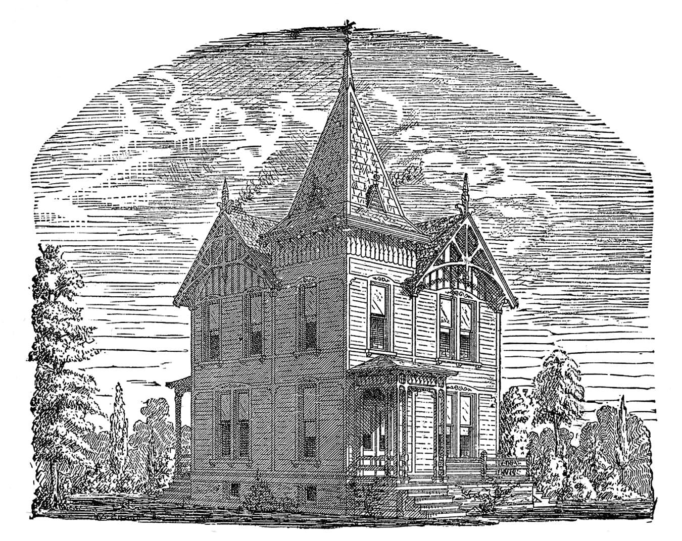 Haunted Victorian House Image