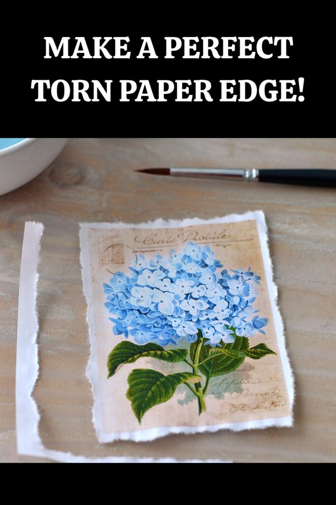 DIY a Perfect Torn Paper Edge Pin