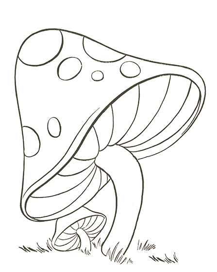 How to Draw a Mushroom Easy Step by Step Tutorial - Art by Ro