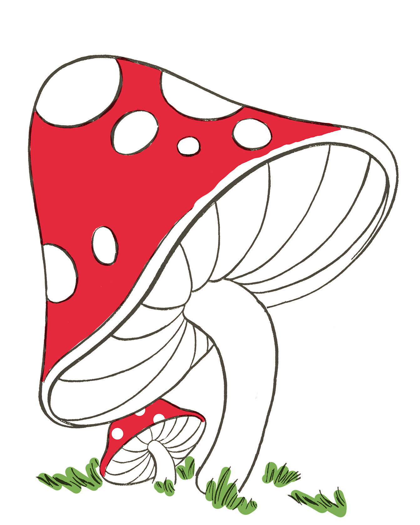Mushroom Drawing Easy