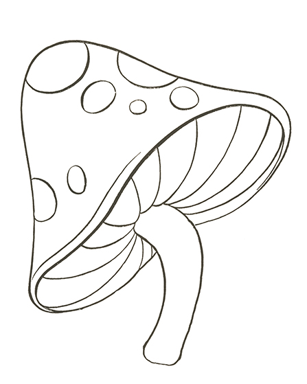 How to Draw a Mushroom Next Step