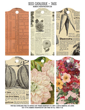 Printable Vintage Seed Catalog Tags