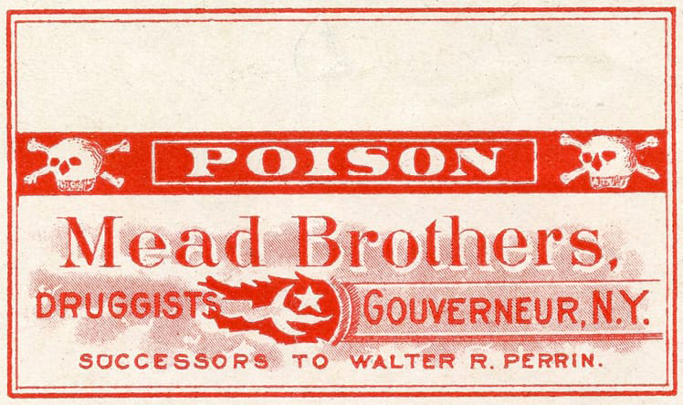 poison label vintage advertising image