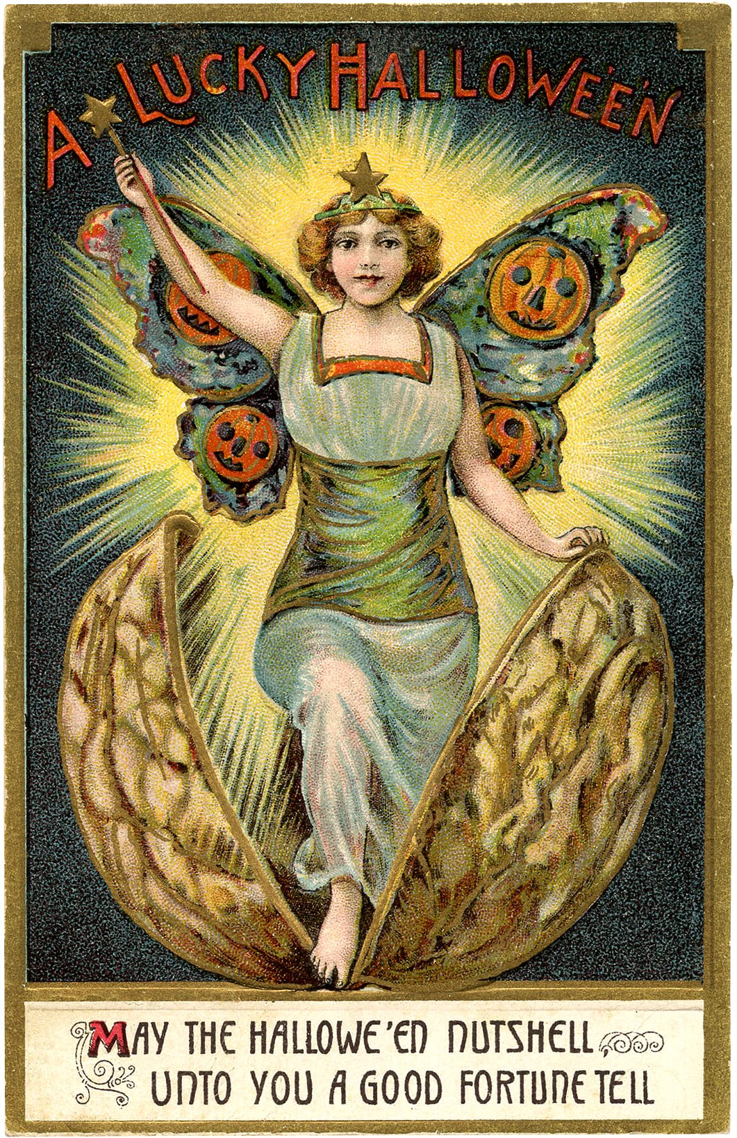 Vintage Halloween Fairy Image