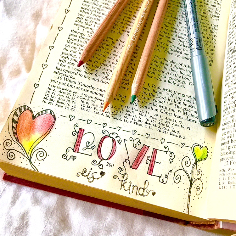 Doodle style Bible Art Journaling