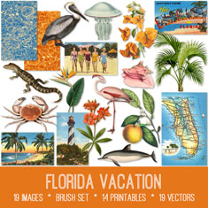 vintage Florida Vacation ephemera Buncle