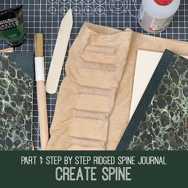 Step by Step Ridged Spine Journal Create Spine Craft Tutorial