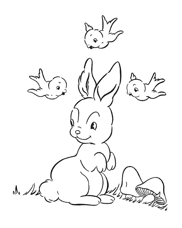 cute bunnies coloring pages