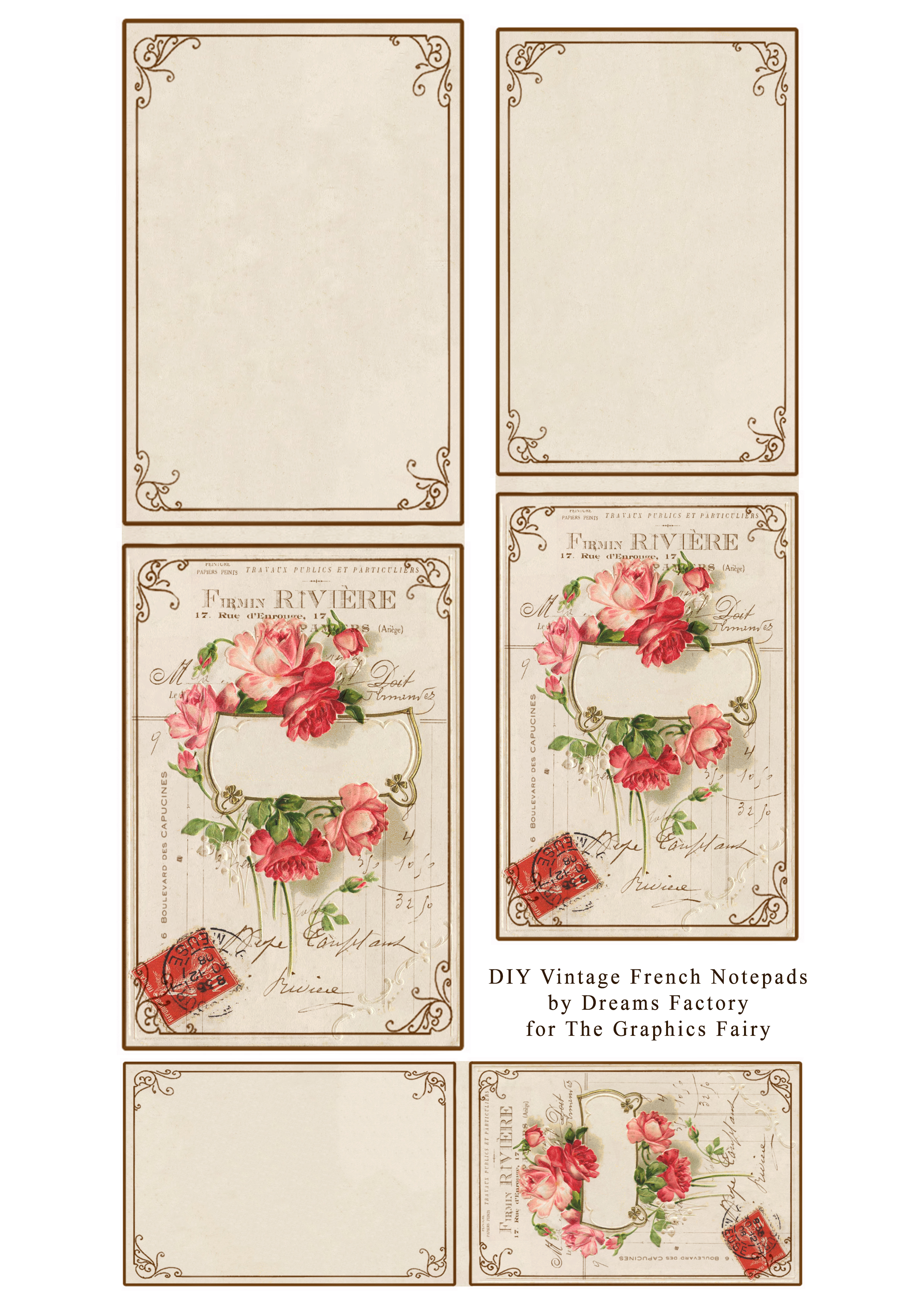 DIY notepads cover printable
