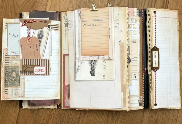 Junk journal spread vintage ephemera