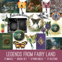 vintage Legends from Fairy Land ephemera bundle