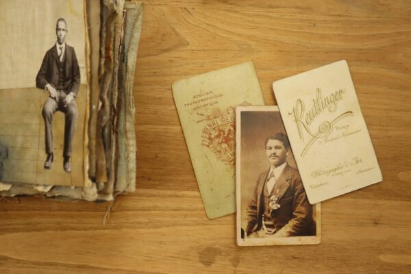 Junk journal with three cabinet cards