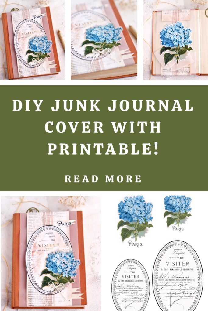 DIY Junk Journal Cover with Free Printable Pin