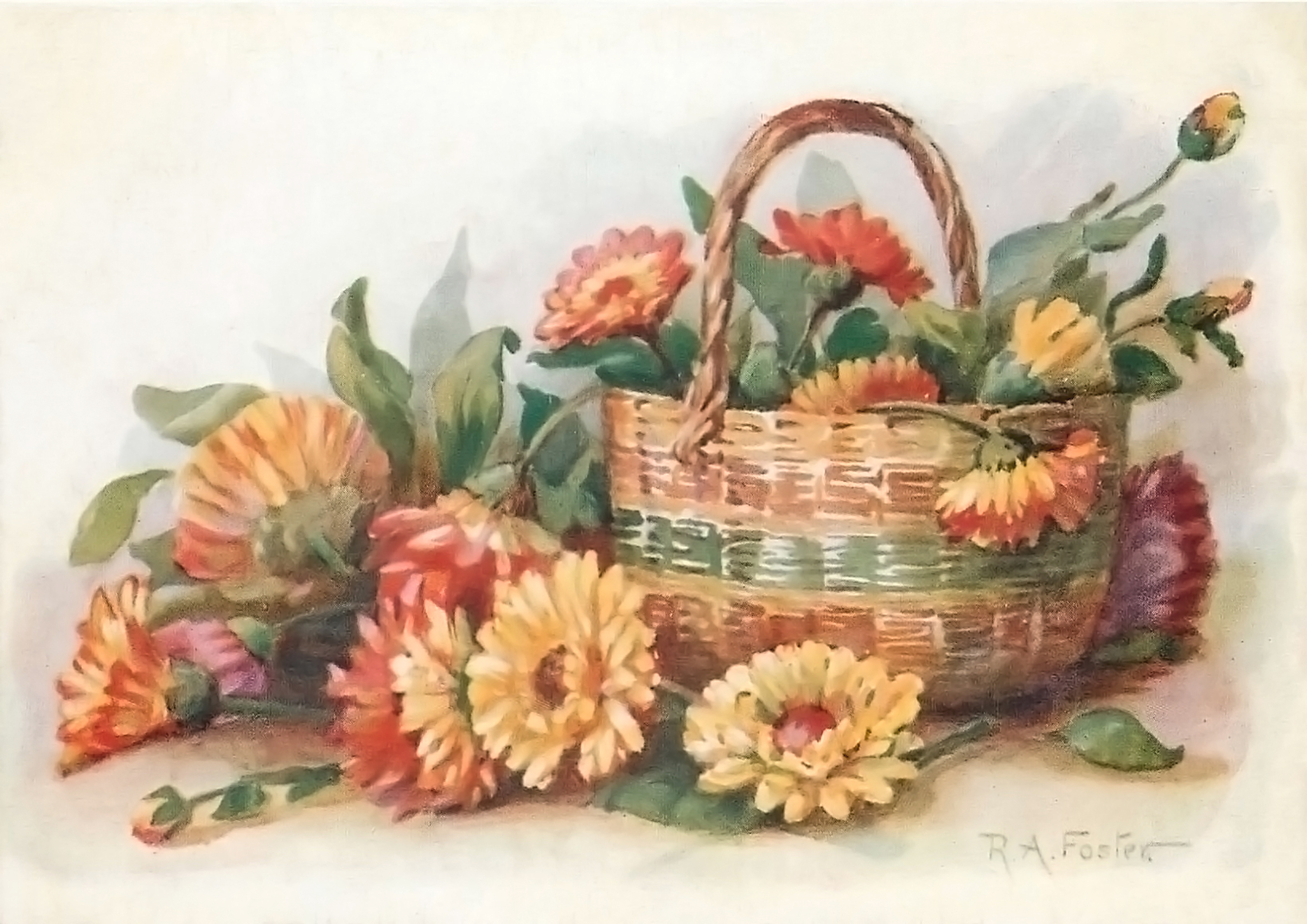 marigold wicker basket