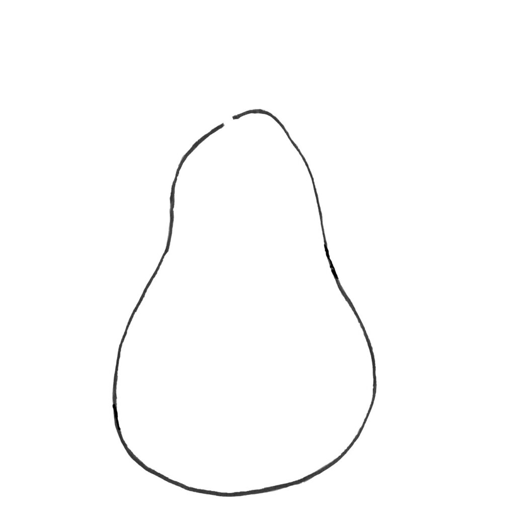 Pear Drawing: (4 Easy Steps)! - The Graphics Fairy