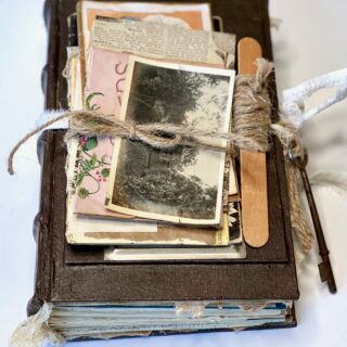 Junk journal cover with photo bundle
