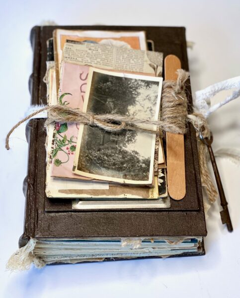 Junk journal cover with photo bundle
