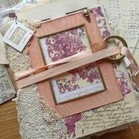 Pink and red junk journal cover
