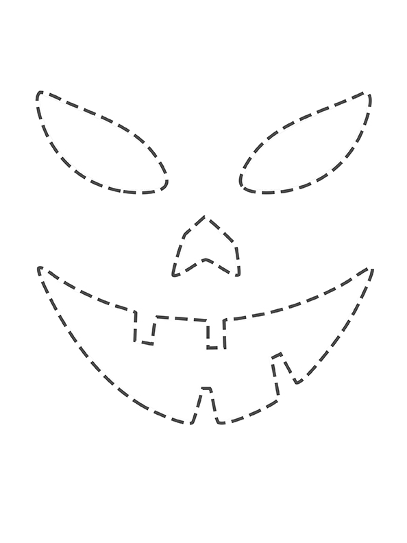 scary pumpkin faces to draw