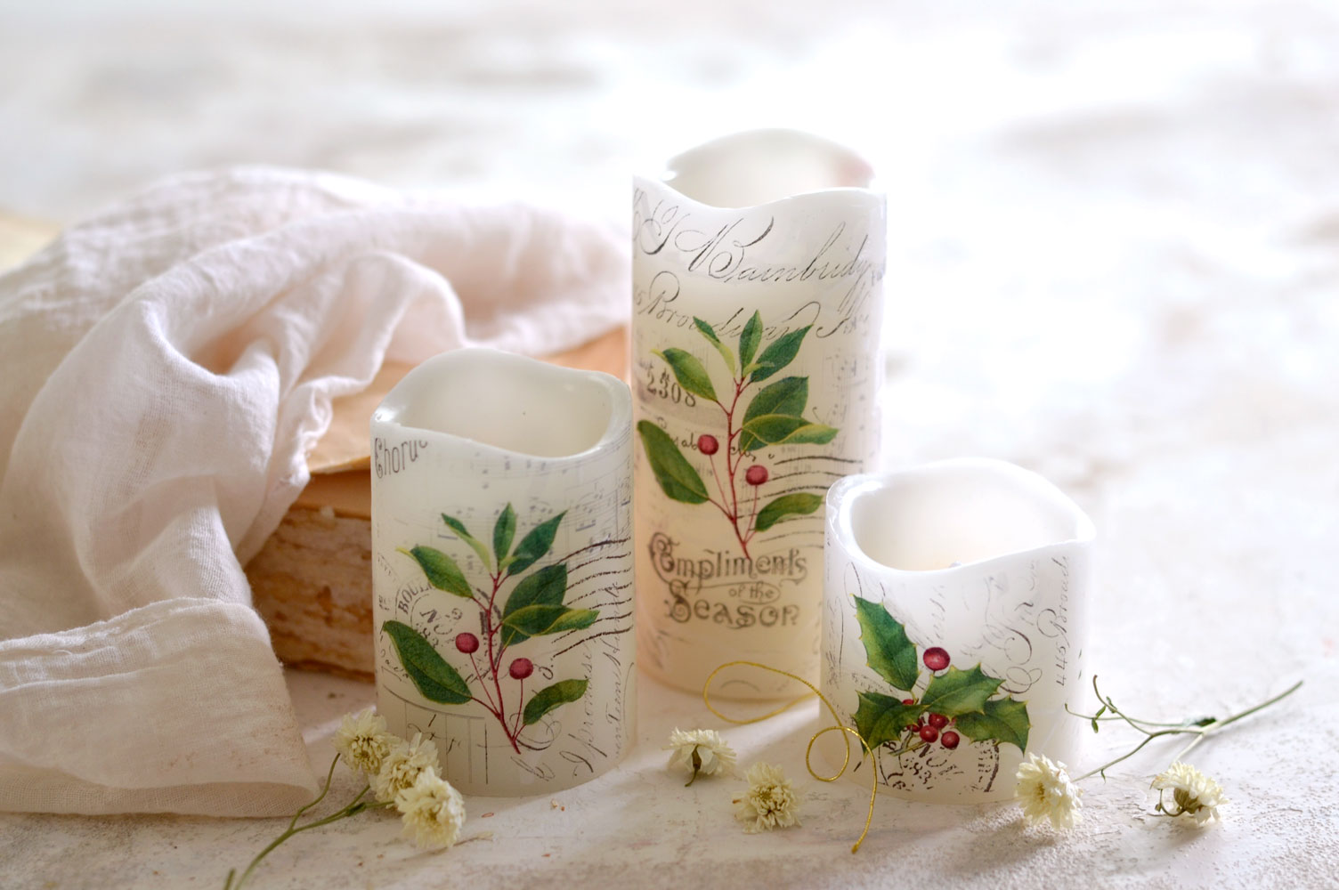 Winter tissue candles