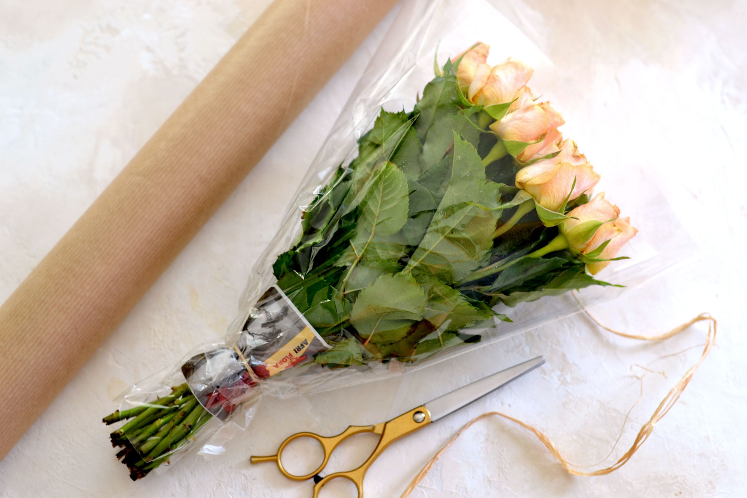 flowers in brown paper supplies