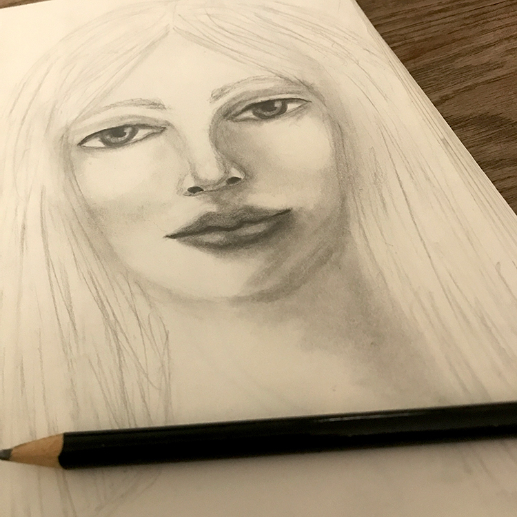 Face Graphite Pencil Sketch