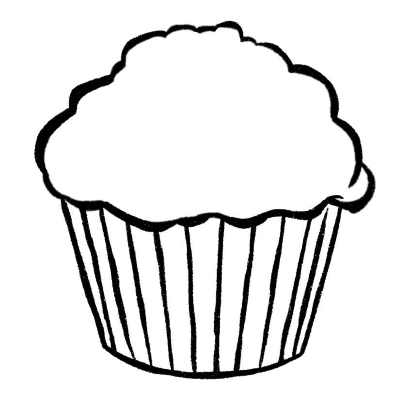 drawing of a cup cake cupcake vector sketch Stock Vector | Adobe Stock