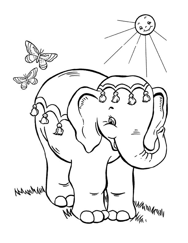 elephant coloring pages for toddlers