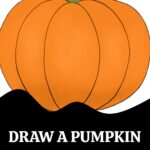 Pinterest pin for Drawing a Pumpkin