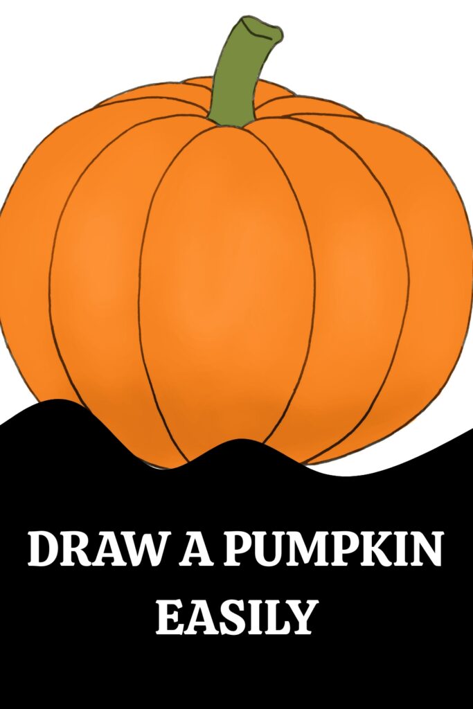 Pinterest pin for Drawing a Pumpkin