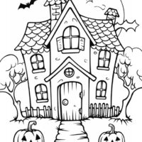 Haunted House Coloring Page