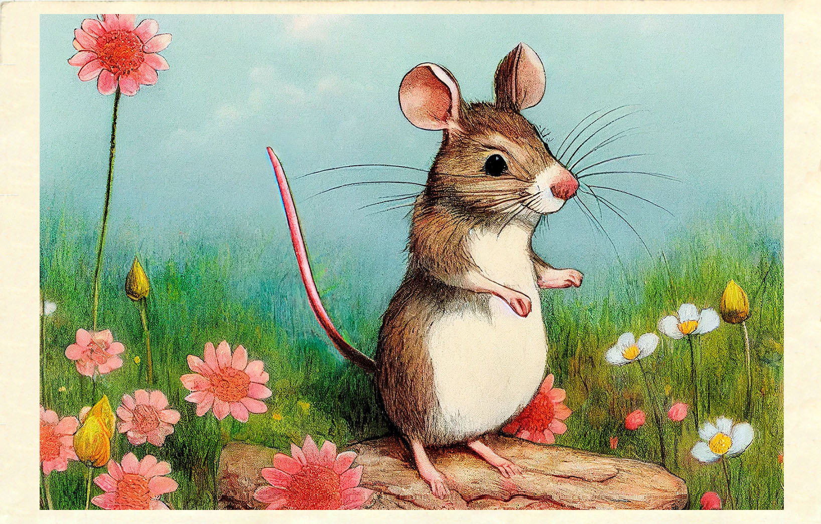 field mouse drawing