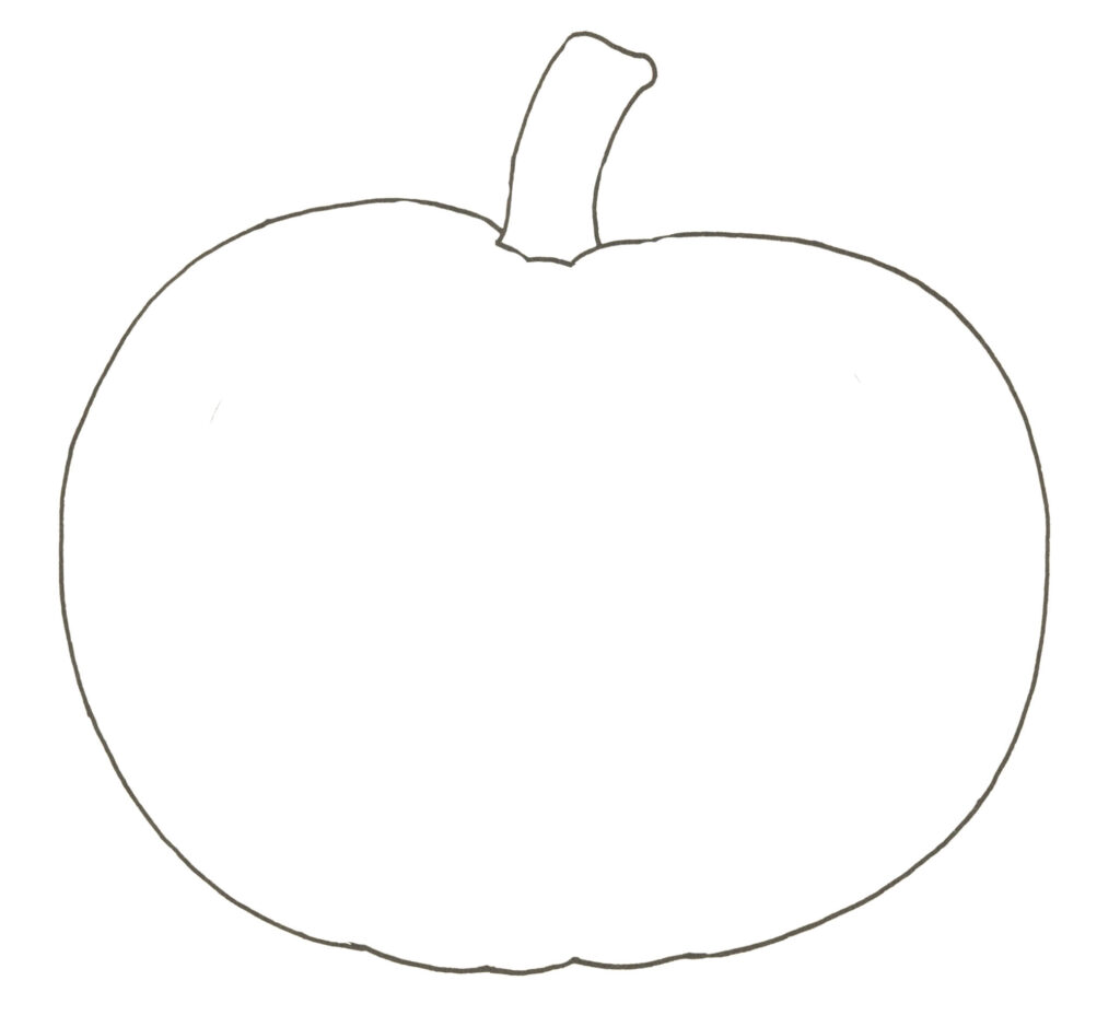 Easy Pumpkin Drawing: (4 Steps)! - The Graphics Fairy