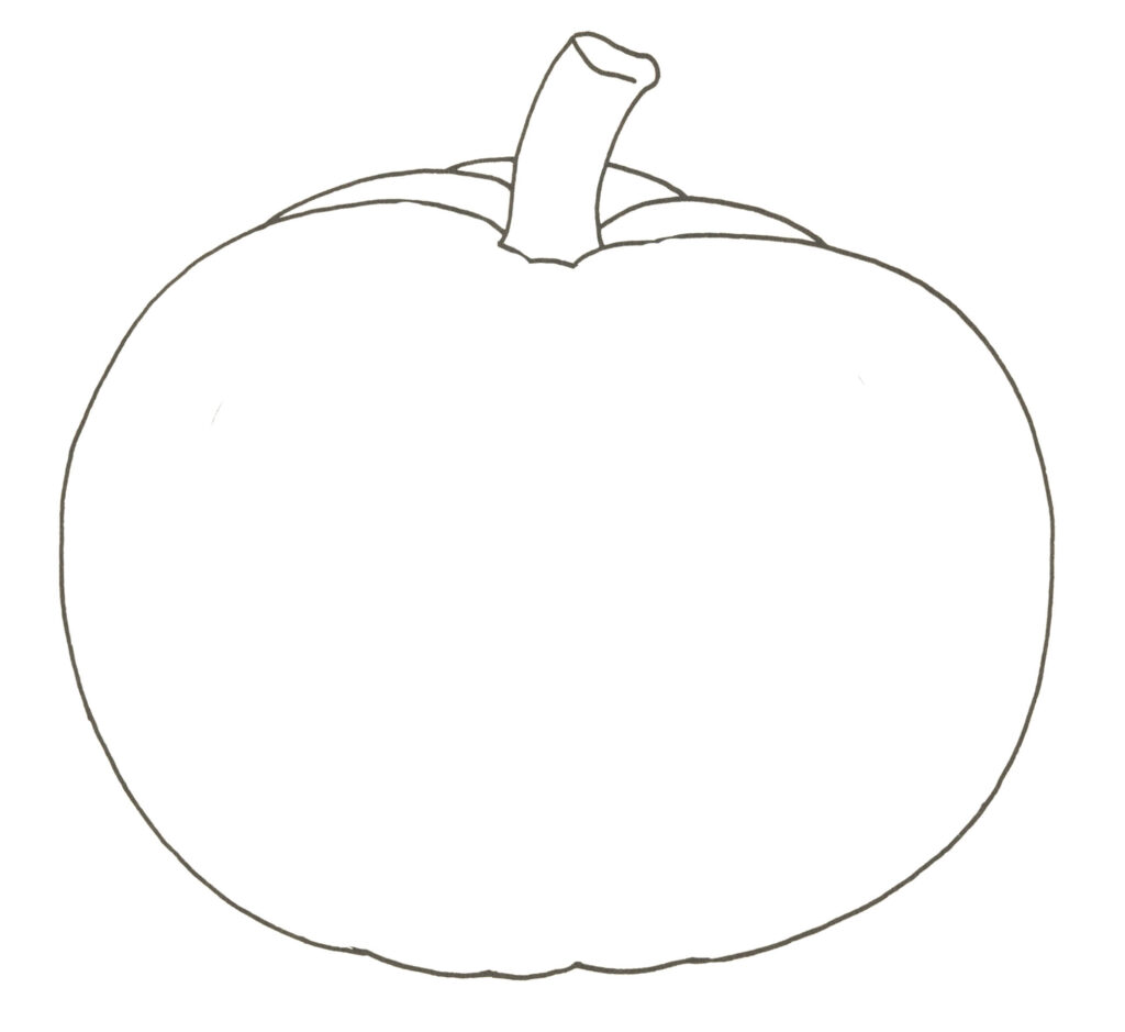 Easy Pumpkin Drawing: (4 Steps)! - The Graphics Fairy