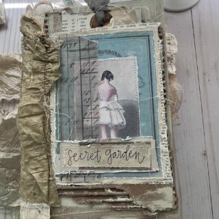 Junk journal cover with dancer