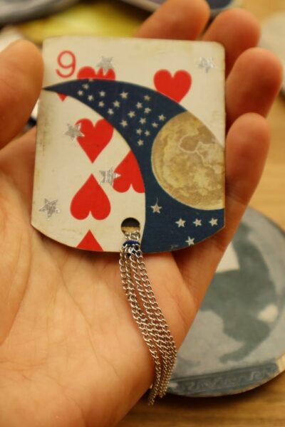 Playing card journal page